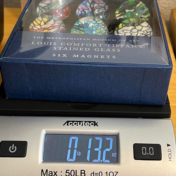 Set Of 6 Louis Comfort Tiffany Stained Glass Magnets Metropolitan Museum Of Art - Picture 6 of 6